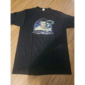 Vintage Star Trek Captain Kirk T Shirt 1979 Black Size Large Single Stitch